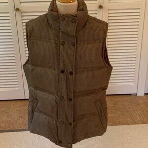 Tommy Hilfiger Brown Check Puffer Vest